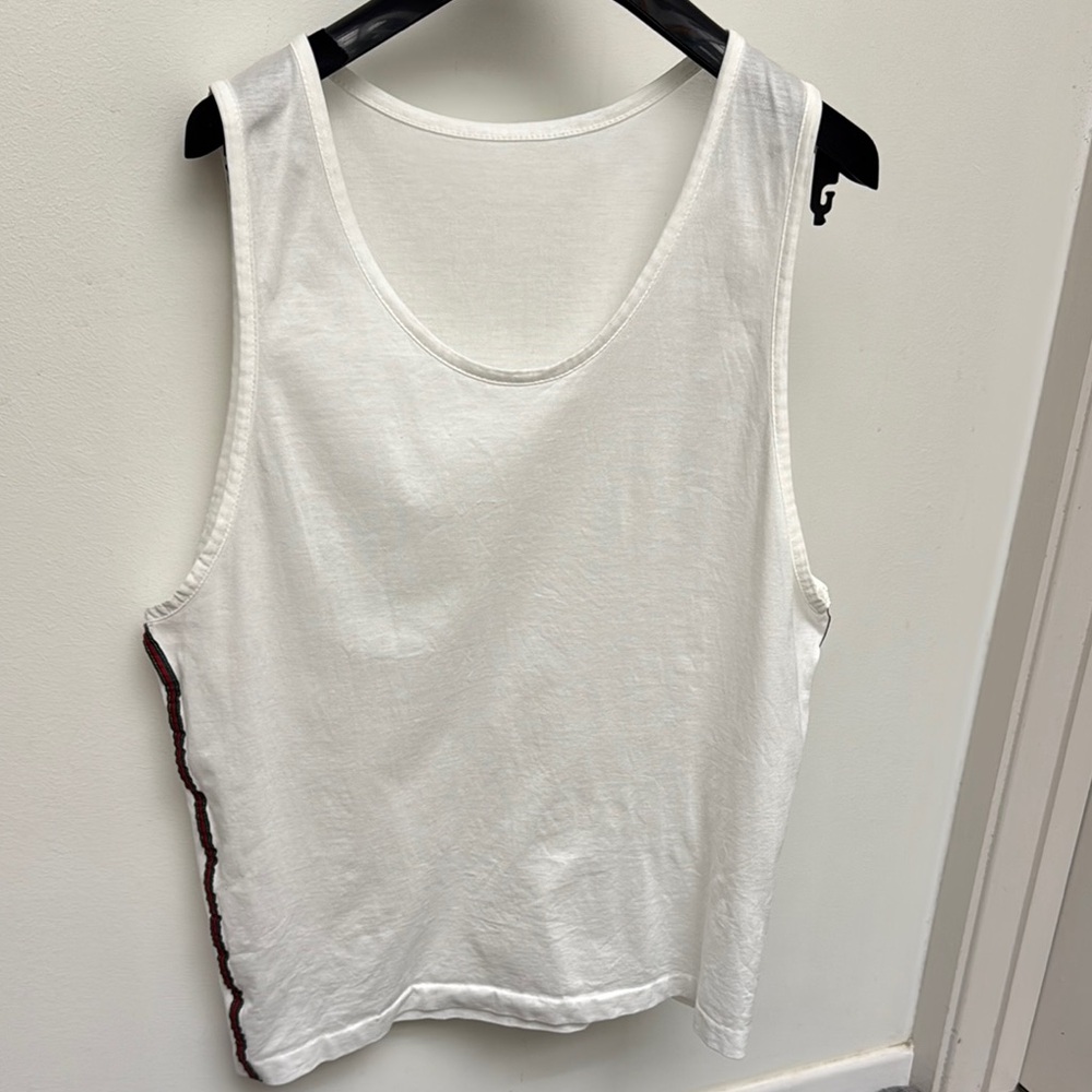 Vintage 90s Italy Gucci White medium tank top